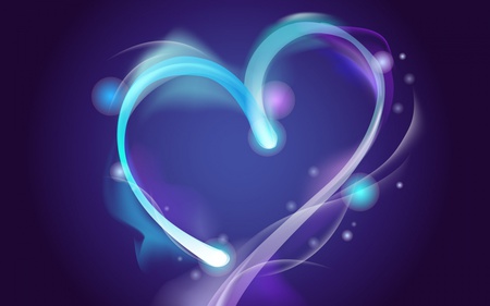 Blue heart - love, hearts