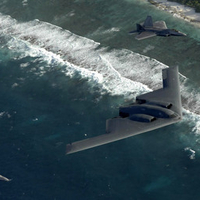 B-2 & F-22 over Guam