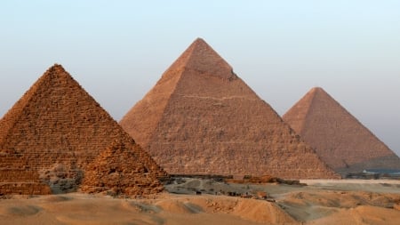 Pyramids of Giza - giza, ancient, egypt, pyramids, architecture