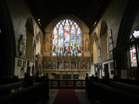 Church Altar - Altars, Interiors, Religious, Churches, Stained glass, Historic