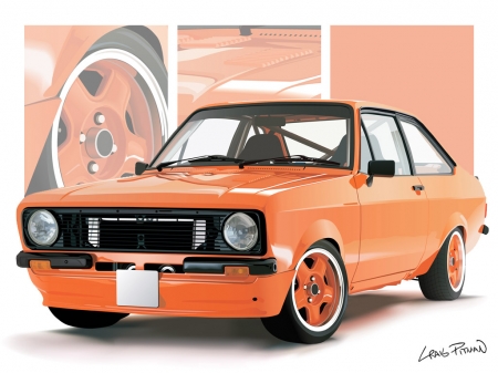 ford escort - ford, vector, coupe, escort