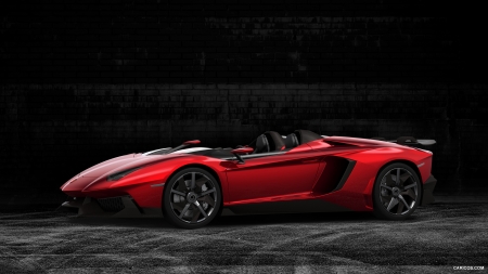 Lamborghini Aventador J Concept (2012) - Concept, Lamborghini, Car, Red, Sports, Aventador