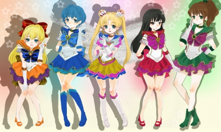 Sailor Moon - sailor scout, princess, group, sailor moon