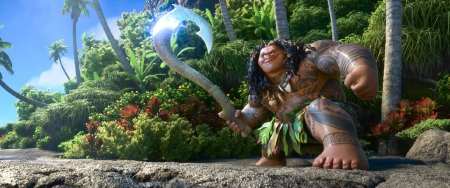 Moana (2016) - movie, maui, man, disney, god, moana, fantasy, poster