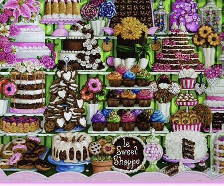 Sweets - cupcake, donut, food, chocolate, sweets, pink, cookie, dessert, texture, cake, art, candy