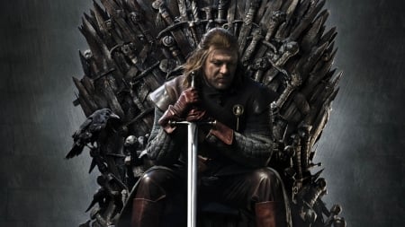 Ned Stark - Iron Throne, Sword, Ned Stark, Game of Thrones