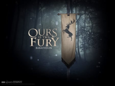 Baratheon Banner - Banner, Ours is the Fury, Game of Thrones, Baratheon