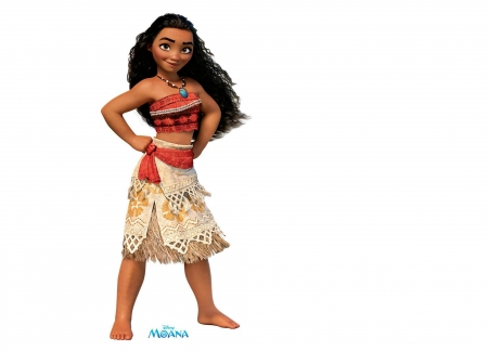 Moana (2016) - white, moana, girl, movie, disney, card