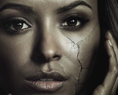 The Vampire Diaries (TV Series 2009–2017) - Kat Graham, poster, girl, eyes, actress, witch, fantasy, the vampire diaries, woman, face