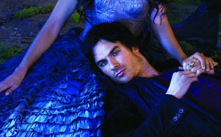 The Vampire Diaries (TV Series 2009–2017) - actor, fantasy, the vampire diaries, poster, blue, tv series, Ian Somerhalder, man