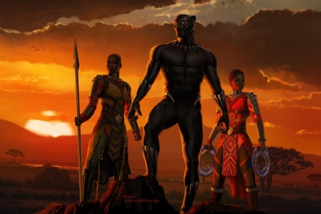 Black Panther - comic, art, movie, black, marvel, panther