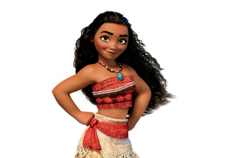 Moana (2016) - white, movie, girl, disney, orange, moana, fantasy