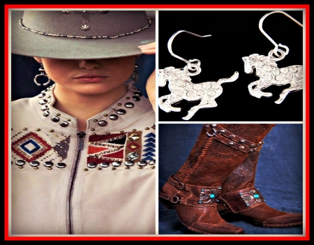 Cowgirls Fashions for 2017 Fall - 2017, fall, people, fashions, boots, hats, jewerly