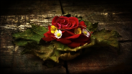 Flower Bouquet - nature, red, bouquet, flowers, rose