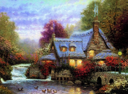 Cottage on the River - Cottage, on, River, the, art