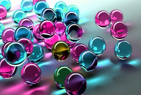 Great marbles - wallpaper, pretty, 3d, marbles, color, abstract