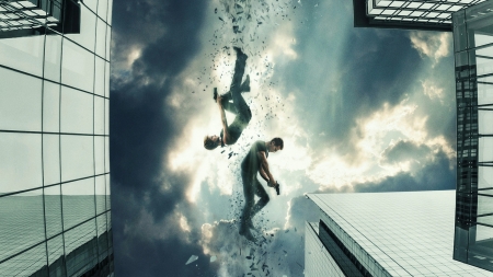 Insurgent (2015) - theo james, actress, couple, movie, girl, poster, shailene woodley, saga, man, blue, insurgent, actor, divergent