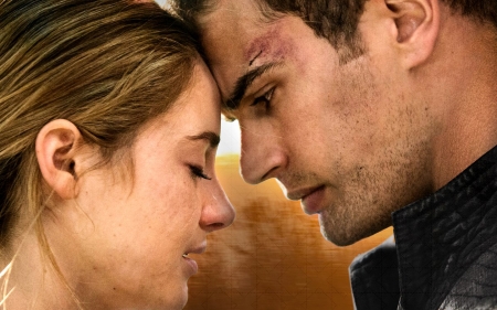 Insurgent (2015) - theo james, actress, couple, movie, poster, face, shailene woodley, saga, lovers, insurgent, actor, divergent