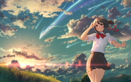 Anime - anime, girl, art, school