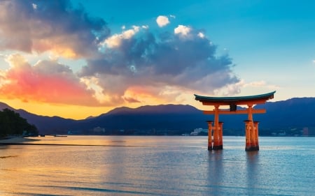 Sunset at japan - cloud, sky, japan, sunset, nature