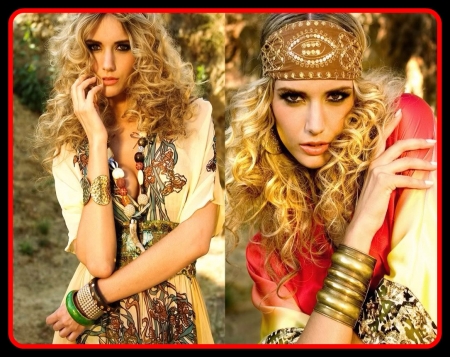 Pretty Boho - woman, models, pretty, female, people, beautiful