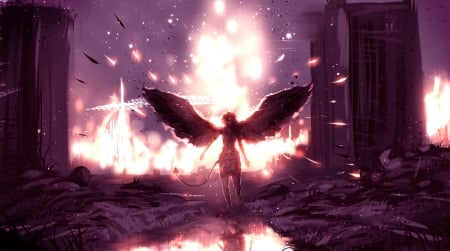 Angel - anime, art, angel, cg