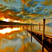 Sunset Clouds in Reflection