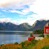 Red House by the Lake