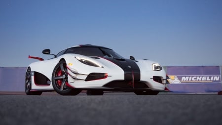 Koenigsegg - vehicles, cars, white cars, front view, Koenigsegg