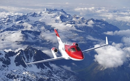 Honda Ha 420 Hondajet - hondajet, plane, mountains, sky