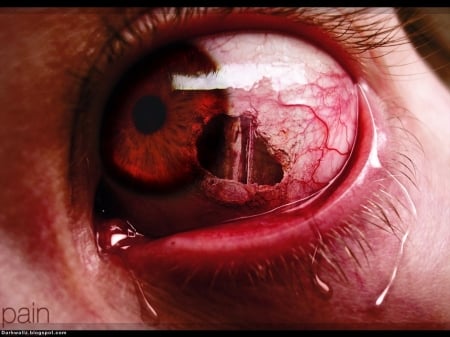 blood eye - blood, hole, eye, face