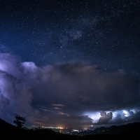 Lightning over Okinawa, Japan