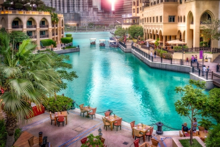 Beautiful resort - aqua, turquoise, houses, water, dubai, nature, pool, sea, resort