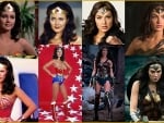 Lynda Carter and Gal Gadot as Wonder Woman Past and Present