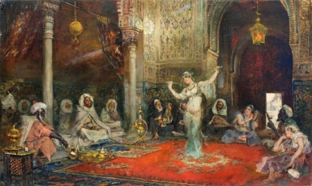 Harem - woman, dance, girl, summer, harem, painting, odalisque, luminos, pictura, favourite, georges rochegrosse, arab