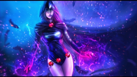 Teen Titans - Raven - comics, digital art, teen titans, dc comics, raven