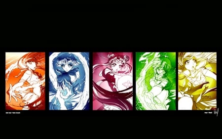 Sailor Moon - anime, moon, sailor, girls