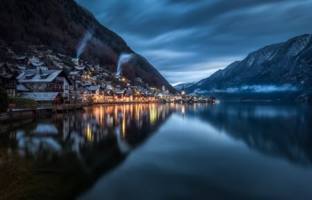 Hallstatt - lake, Hallstatt, reflection, nature