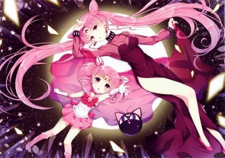 Wicked Lady and Chibi Moon - Moon, Sailor, Girls, Anime