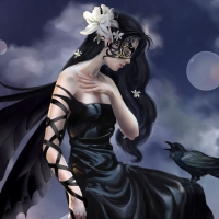 Dark Angel And Her Raven