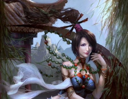 Fantasy girl - girl, luminos, jewel, frumusete, xck, asian, fantasy