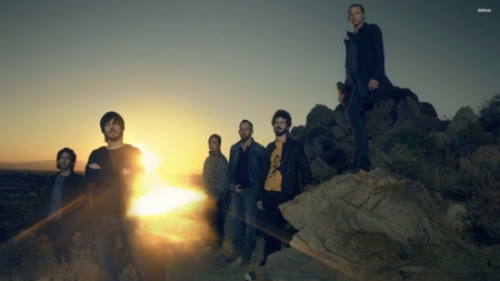 linkin park in the sunset - park, rock, linkin, sunset