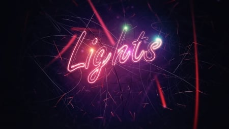 Lights - electric, neon, bulb, lights