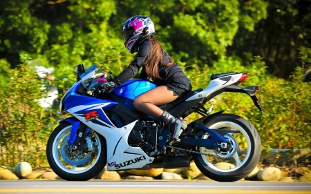 The beauty - girl, bike, sweet, beautiful