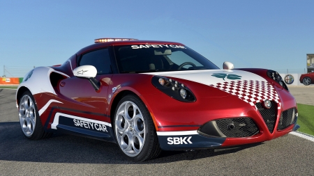 2014 Alfa Romeo 4C SBK Safety Car - red, safety, sports, car, sbk, alfa romeo, 4c