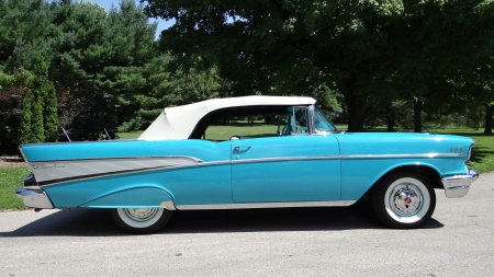 1957 Chevrolet Bel Air Convertible - chevrolet, car, old-timer, convertible, bel air