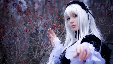 Model - women, cosplay, white, Model