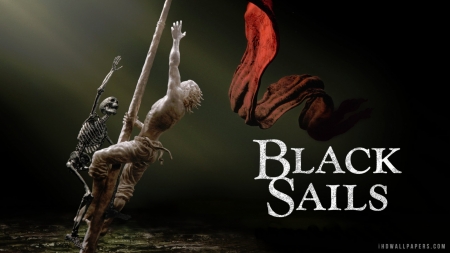 black sails - black, sails, skeleton, man