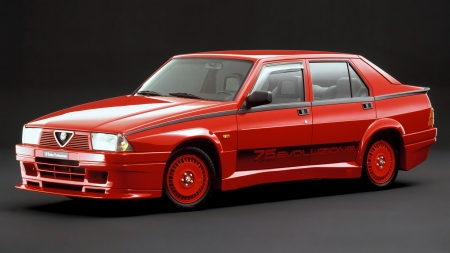 1987 Alfa Romeo 75 Turbo Evoluzione - car, red, old-timer, 75, evoluzione, alfa romeo, turbo