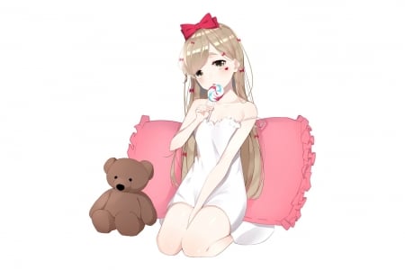 Anime - teddy, girl, the, Anime